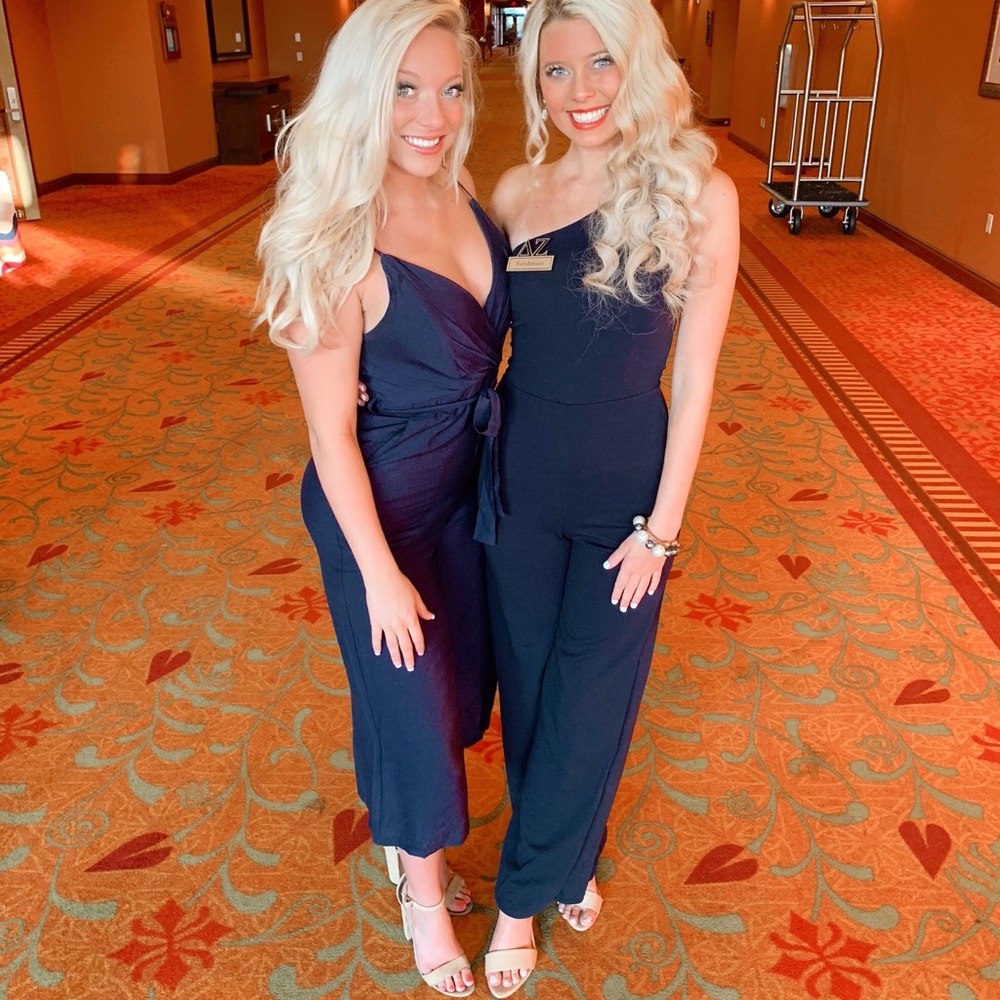 Navy Jumpsuit worn once! Like new!